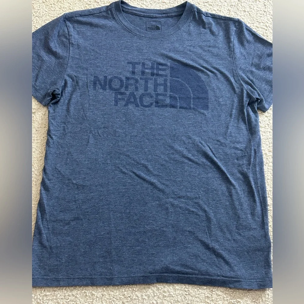 The North Face T-Shirt Men’s Large Half Dome Logo Blue Heather